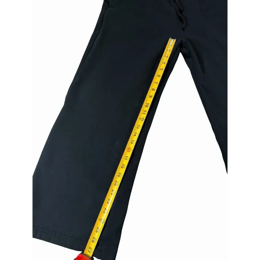 Aéropostale Men's Fleece Lined Sweatpants Size L Black Straight Leg Drawstring